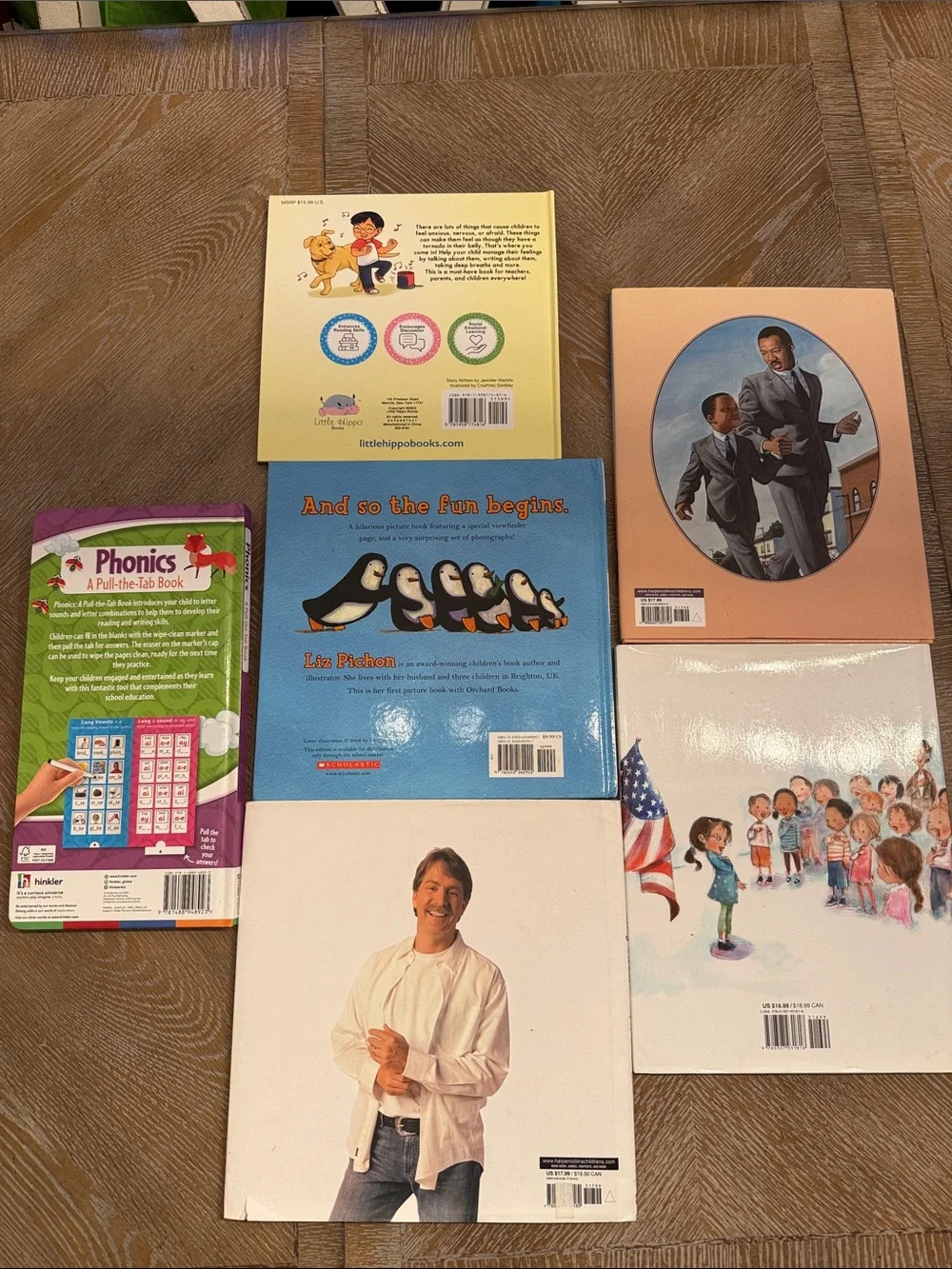 Children’s Book Lot of 6 – Phonics, Penguins, MLK, Social Emotional Learning & J